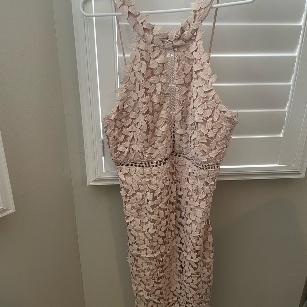Bardot Pink Halter Sheath Dress